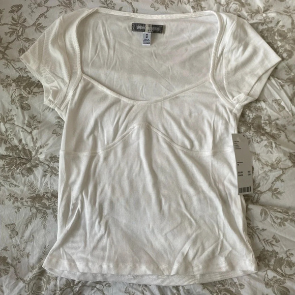 Urban Outfitters Tops - Urban Outfitters White Corset Tee